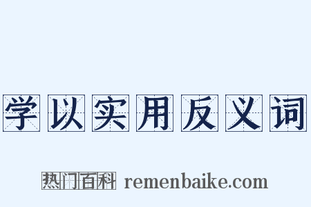 学以实用反义词是什么意思的图片